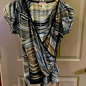 Sugar Tart Zebra Print Layered Top